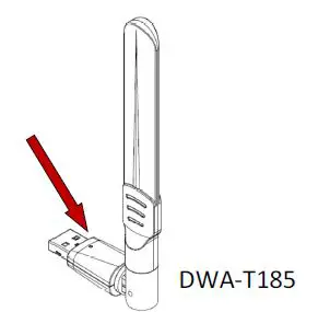 D-Link DWA-T185 11ac 2T2R Wireless LAN USB Adapter FIG 2