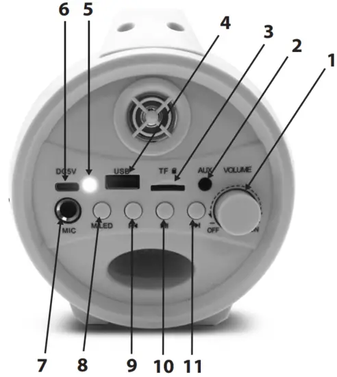 LEXIBOOK BTP585Z iParty-Portable Bluetooth Speaker with Microphone