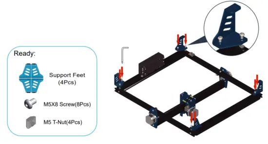 Comgrow COMGO Z1 Laser Engraver - Frame Assembly 3