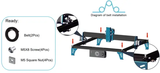 Comgrow COMGO Z1 Laser Engraver - Frame Assembly 5