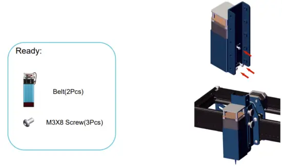 Comgrow COMGO Z1 Laser Engraver - Frame Assembly 6