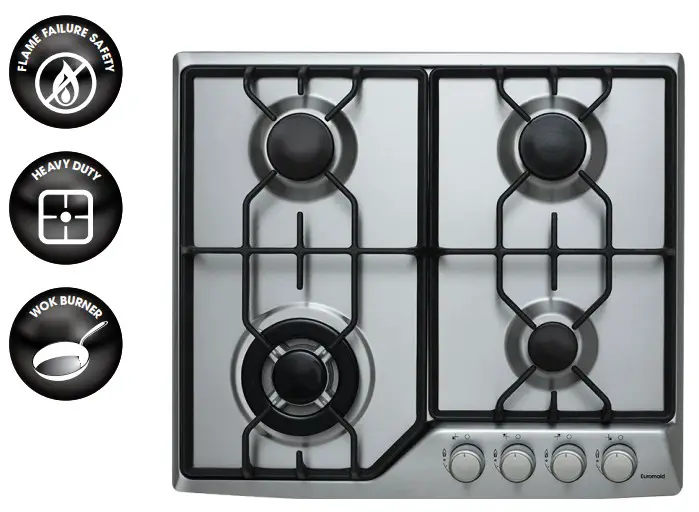 Euromaid 600mm Gas Cooktop