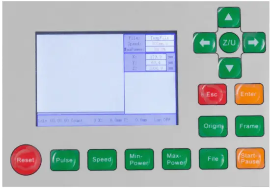 SHENHUI LASER USB G570 60W Cabinet Laser Engraver - keys