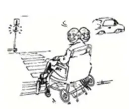 FoiCare FC P1 Electric Wheelchair - Crossing 1