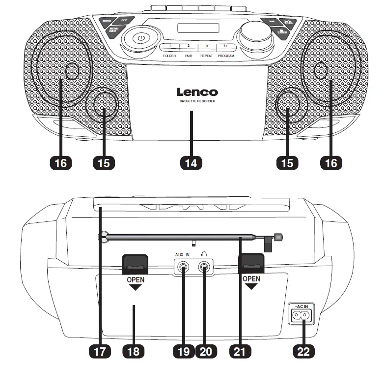 Lenco SCD-720 Portable Boom Box with DAB-FM Radio-fig0-8