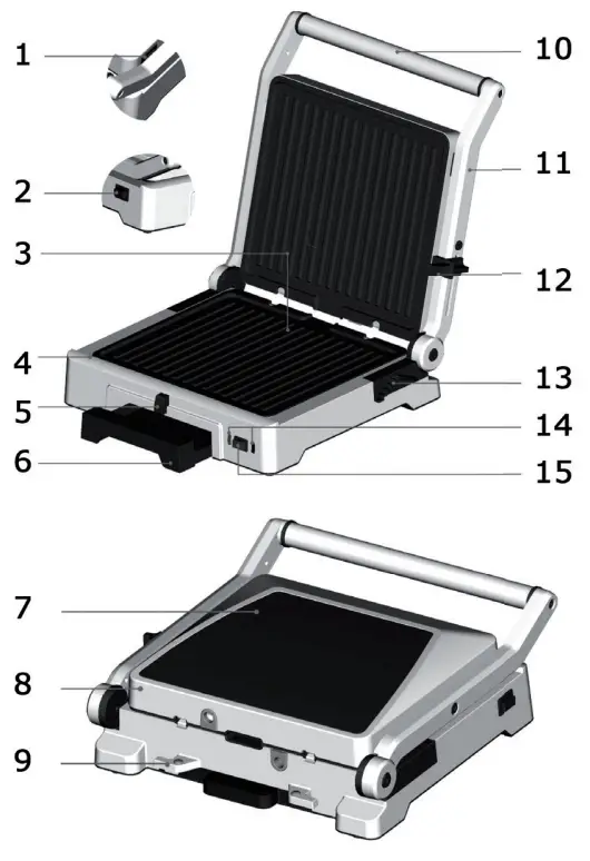 KLARSTEIN 10031664 Burgermeister 3 in 1 Contact Grill-