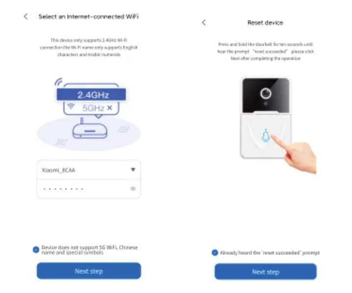 SUNSKY EDA0030278 ESCAM X3 Smart Doorbell Camera - Add the device 2