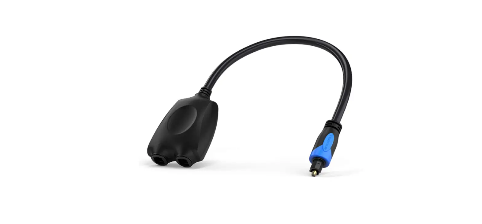Bluerigger 1x2 Toslink Digital Fiber Optic Audio Splitter 1 Male Input 2 Female Output-complete Features/user Instruction