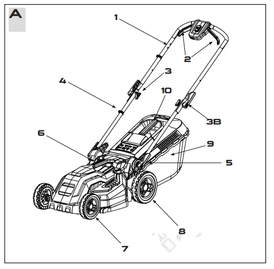 NAKAYAMA EM4010 Electric Lawn Mower fig 1