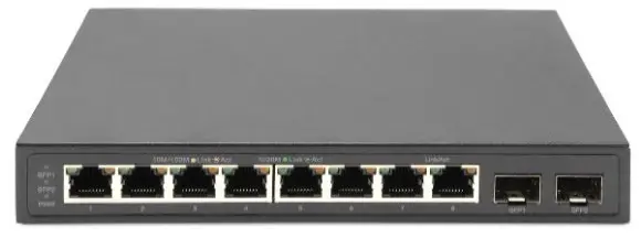 DIGITUS DN 80067 Gigabit Ethernet Network Switch - Front Panel