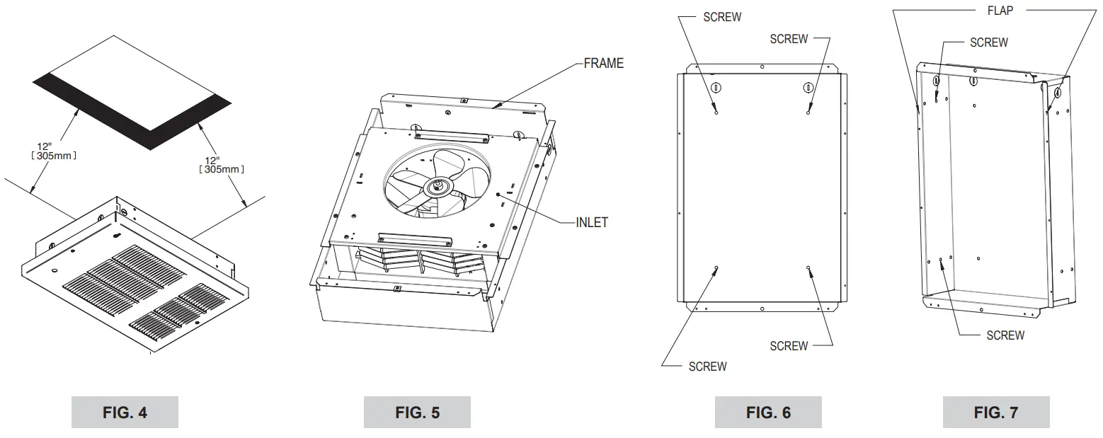 STELPRO WF Series WFSA1W WallCeiling Aeroconvector - FIG 5