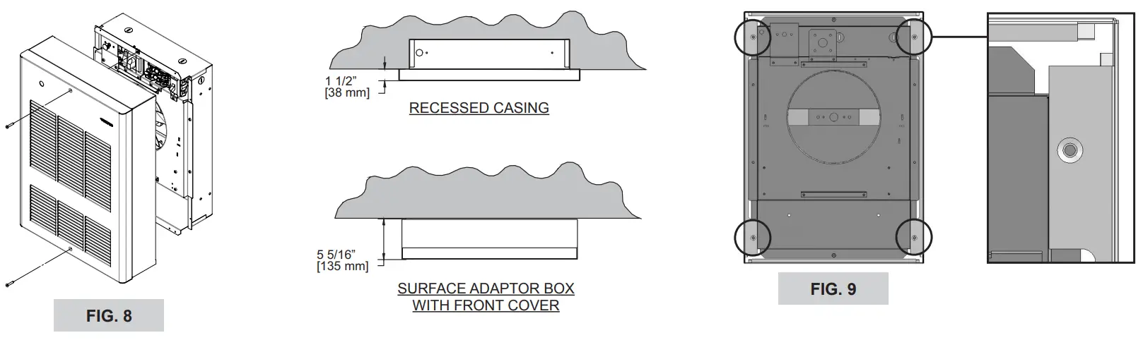 STELPRO WF Series WFSA1W WallCeiling Aeroconvector - FIG 6