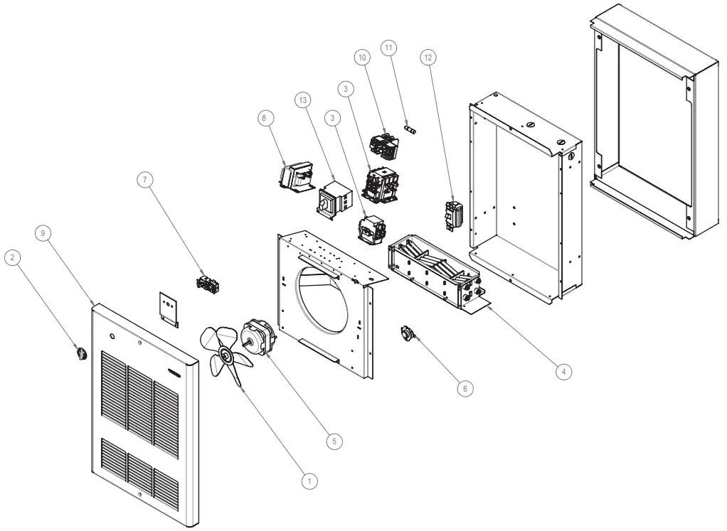 STELPRO WF Series WFSA1W WallCeiling Aeroconvector - FIG 7