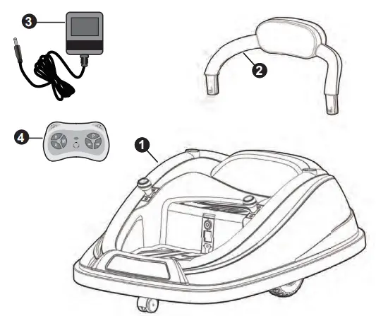serenelife SLBUPC96 Kids Toy Electric Ride On Bumper Car Vehicle-fig2