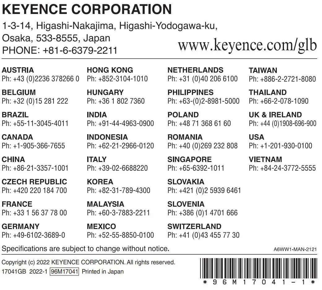 KEYENCE DX Series Handheld Terminal Instruction Manual - Contact