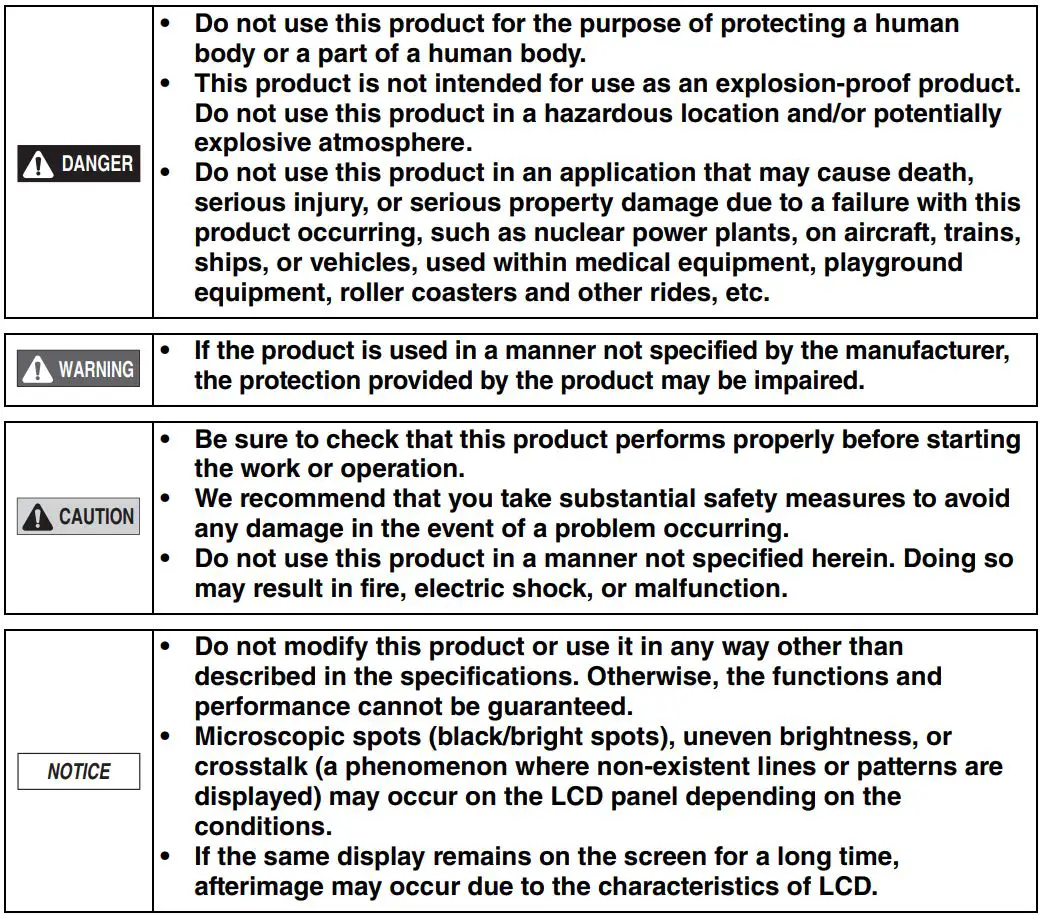 KEYENCE DX Series Handheld Terminal Instruction Manual - General cautions