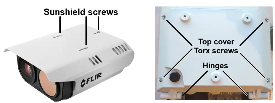 FLIR FH Series Camera Body with Sun Shield Attached - Connect the Camera 2