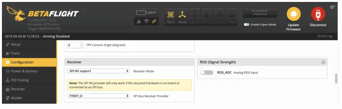 Nanohawk - Receiver mode is SPI RX default protocol