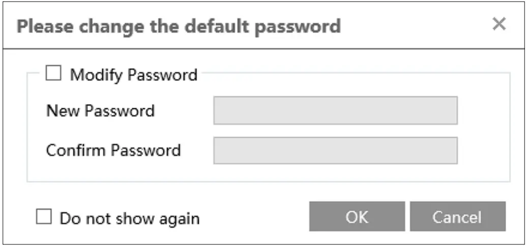 Connection with IP camera via web browser