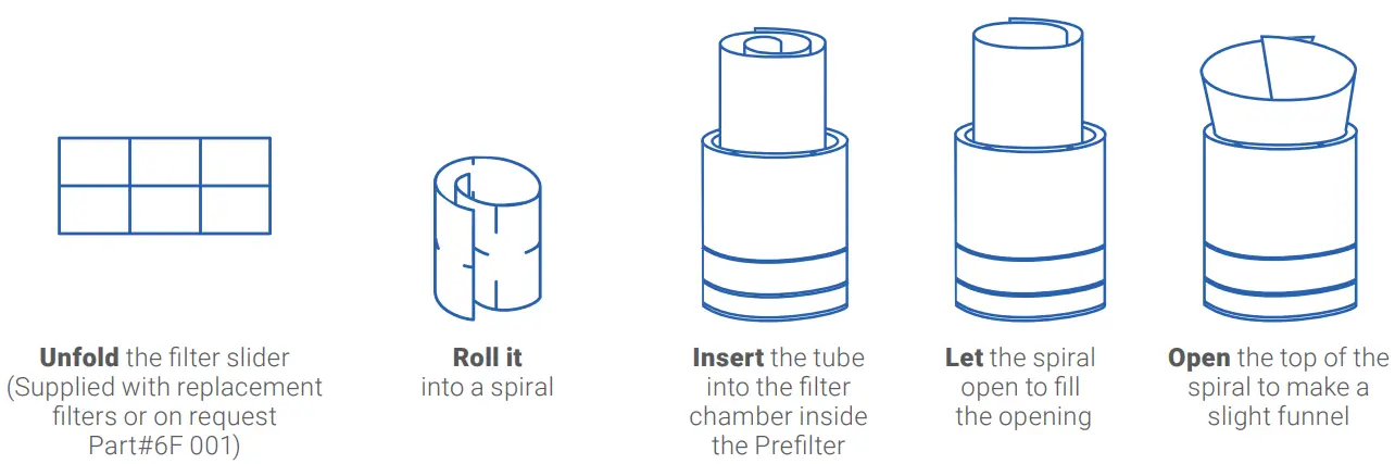 To open the filter chamber