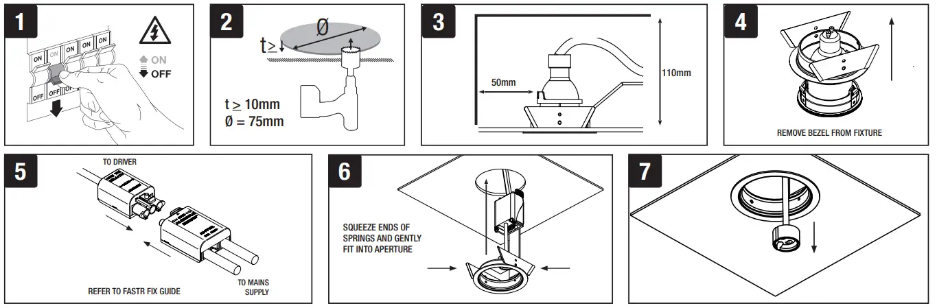 AURORA AU-ADGUST1BRB Primo Fixed GU10 Architectural Downlight-1