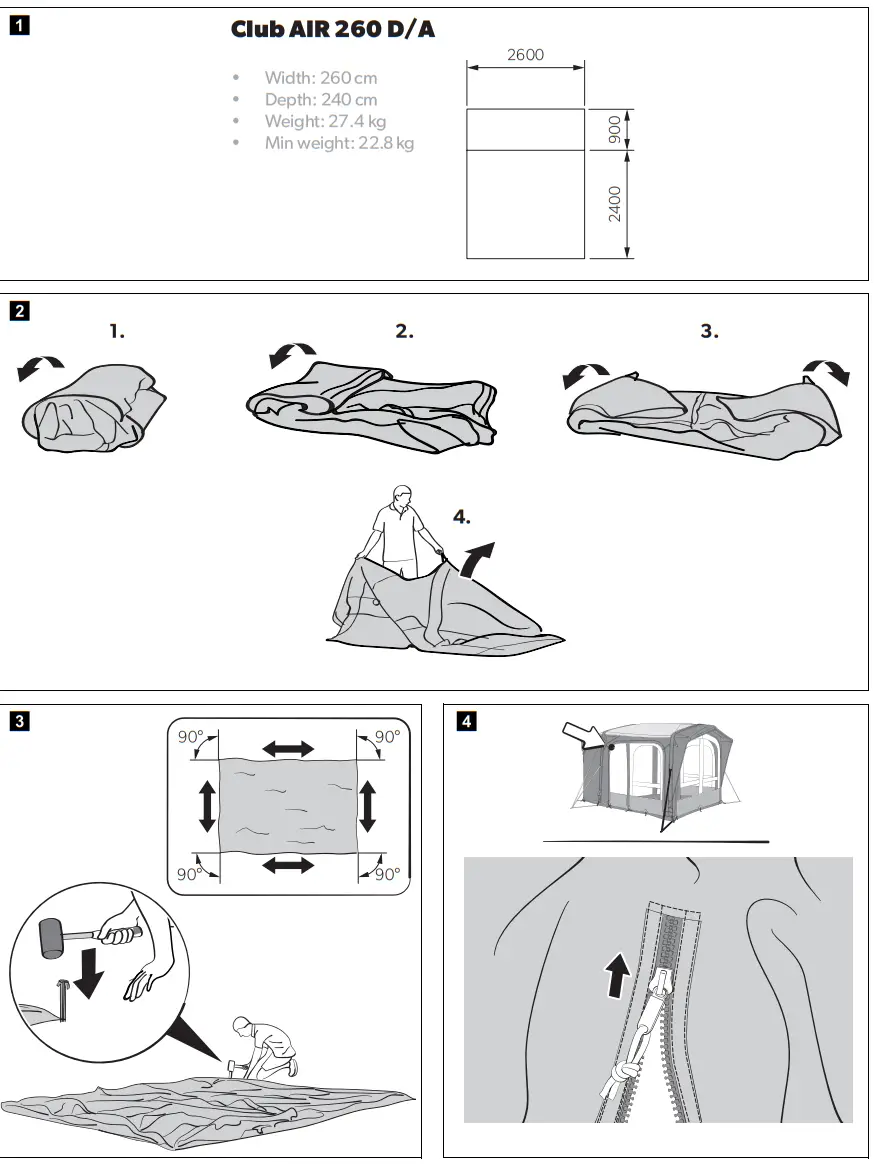 DOMETIC Club AIR D A Awning Tent - fig