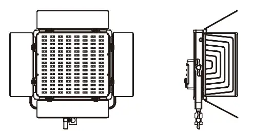 GVM-50RS RGB LED Panel - INATALLATION OF FOLDING AND EXTERNAL MULBERRY PLATE 1