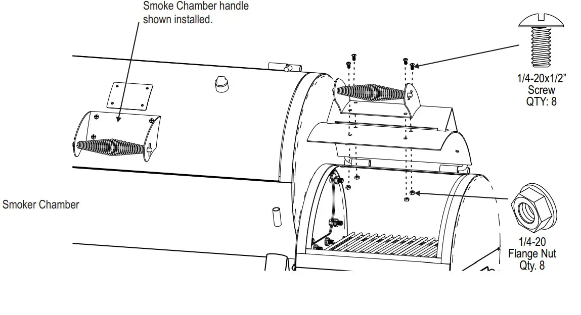 JOE S Highland Smoker - Attach handle to smoke