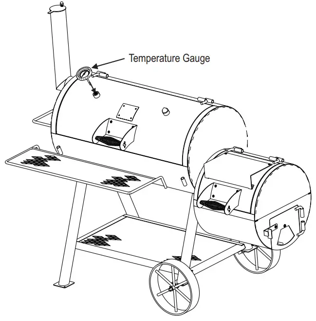 JOE S Highland Smoker - Temperature Gauge