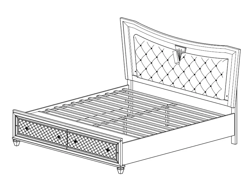 Best-Quality-Furniture-VEN-EK4N-Venetian-5-Piece-Champagne-Eastern-King-Bedroom Set-FIG-21