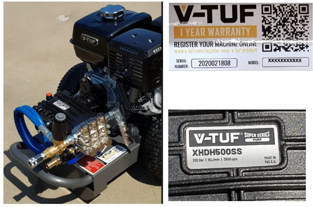 V-TUF DD130 Industrial Mobile Petrol Cold Water Pressure Washer fig (4)