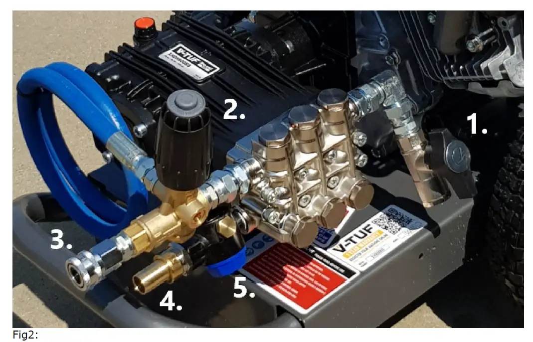 V-TUF DD130 Industrial Mobile Petrol Cold Water Pressure Washer fig (6)