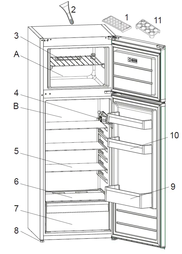 SHARP SJ-TB01ITXW1-UA Fridge Freezers fig 3