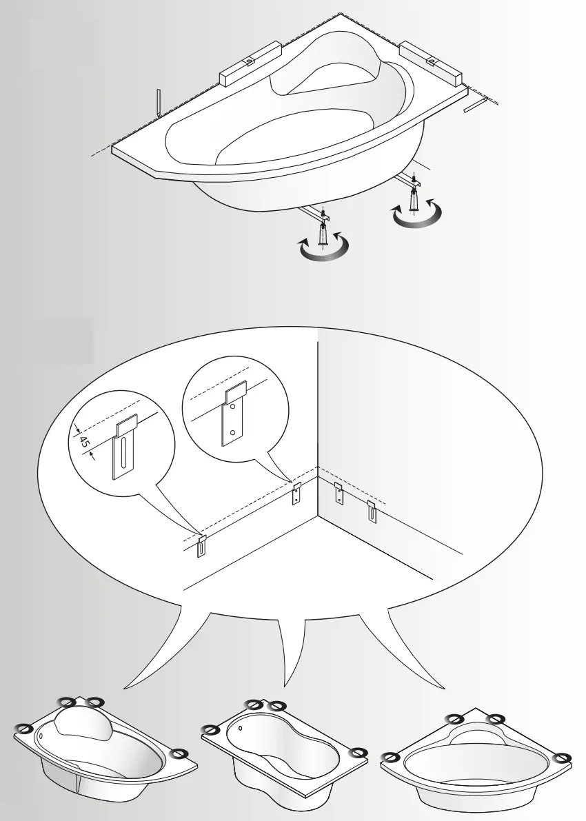 cersanit 73952 Santana 150x70 Bathtub - fig 4