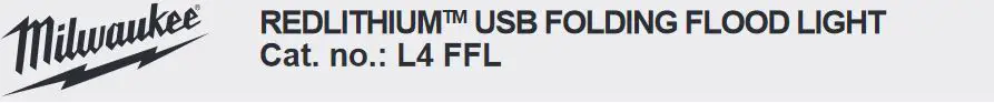 Milwaukee RedLithium USB Flood Light L4 FFL User Manual