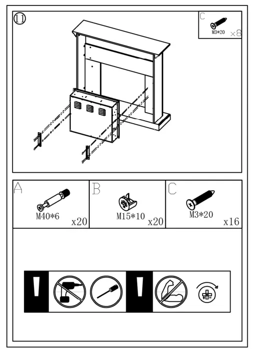 MPC Innovative Turquoise Blue Fireplace Frame - Fig 6