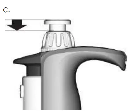 BrandTech single channel pipette spare parts - Completely empty the