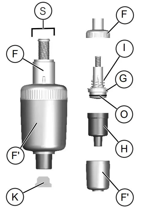 BrandTech single channel pipette spare parts - Remove the entire shaft