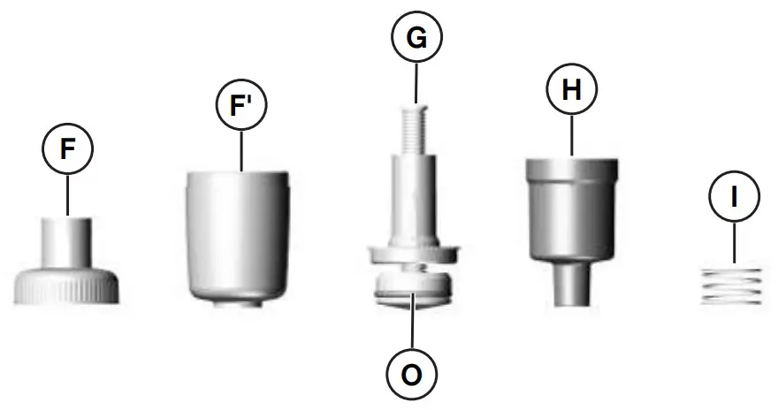 BrandTech single channel pipette spare parts - appearance and dimensions