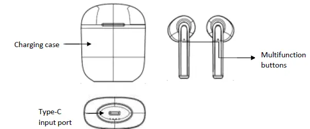 Livoo TES250 Bluetooth Compatible Wireless Earphones 01