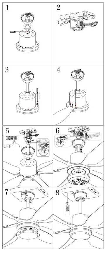 QAZQA 102708 Tak Fan - ceiling fan