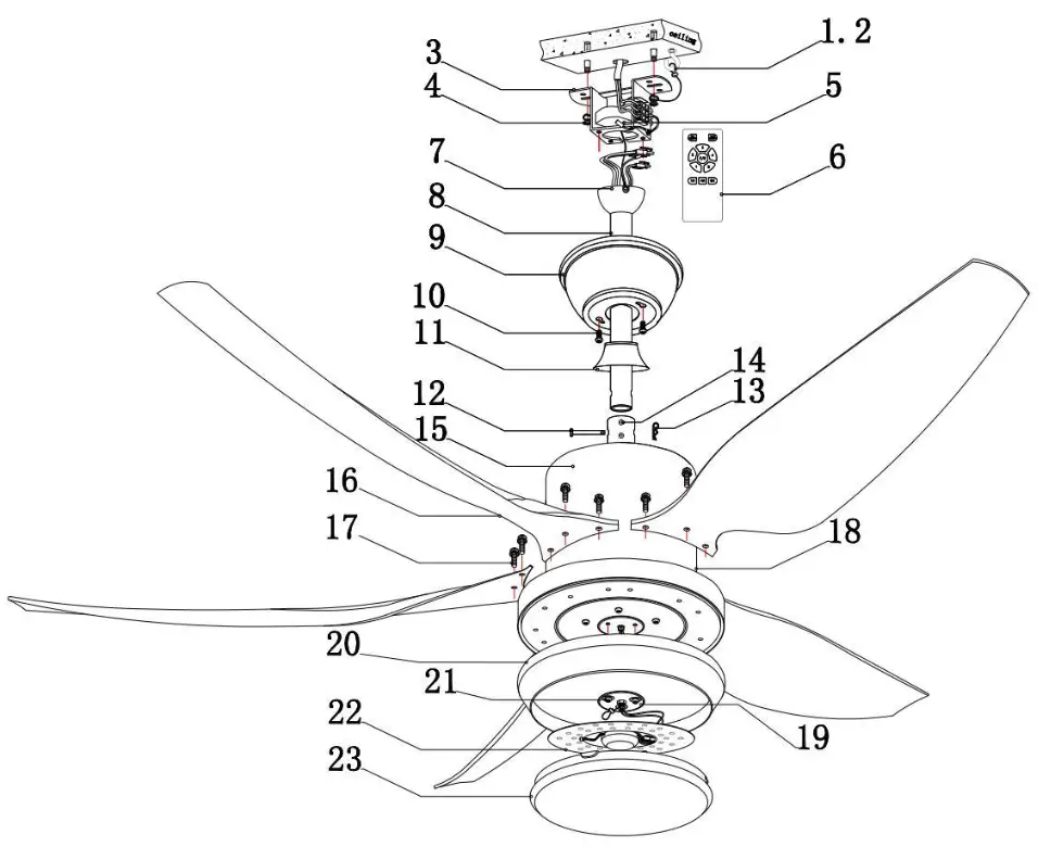 QAZQA 102708 Tak Fan - ceiling fan1