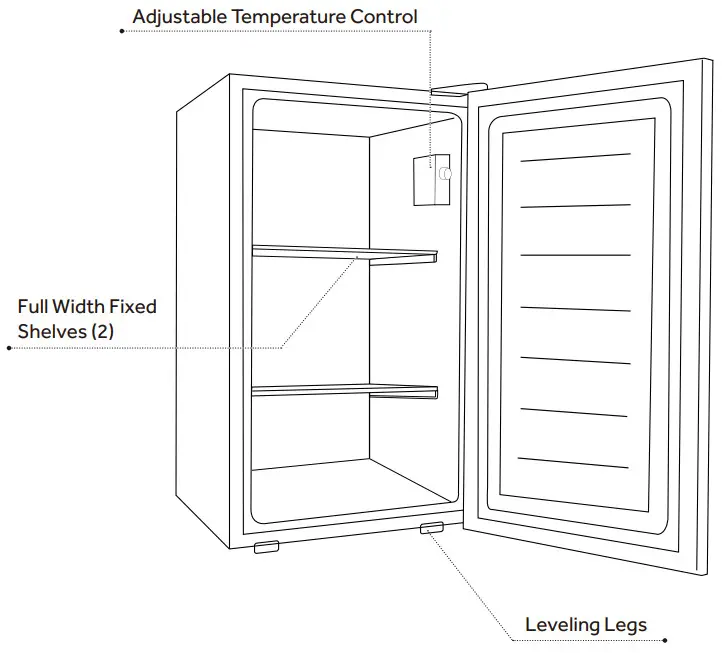 zokop BD 88 E Upright Freezer - PARTS & FEATURES