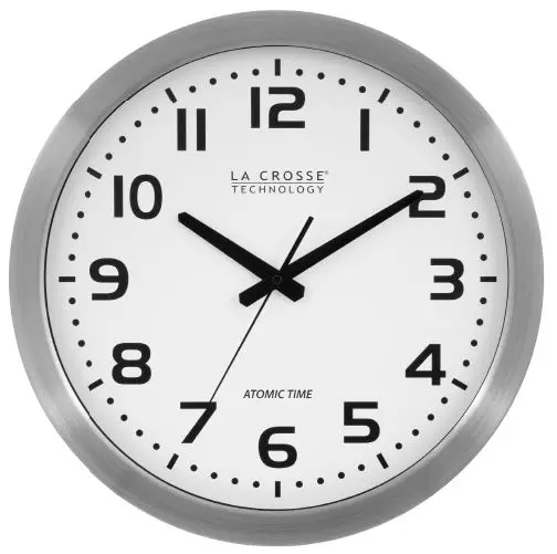 LA CROSSE TECHNOLOGY WT-3161WHx1 16 Inch Inch Atomic Wall Clock