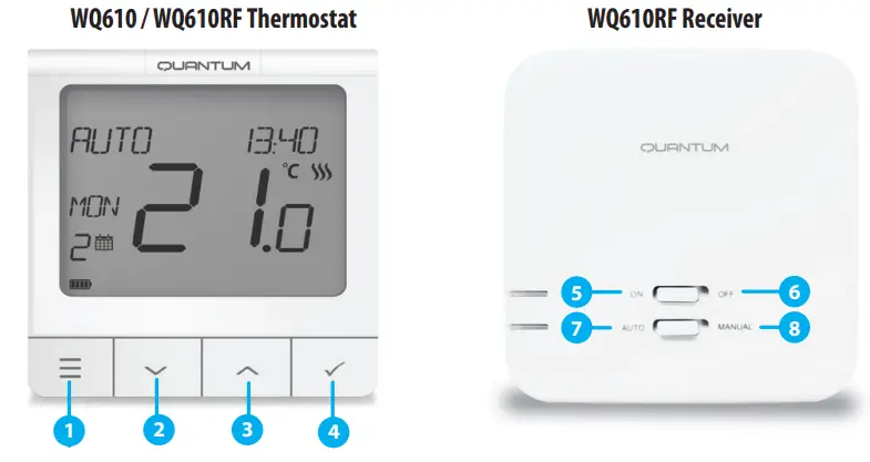 SALUS WQ610RF Wireless Slim Programmable Thermostat fig 1