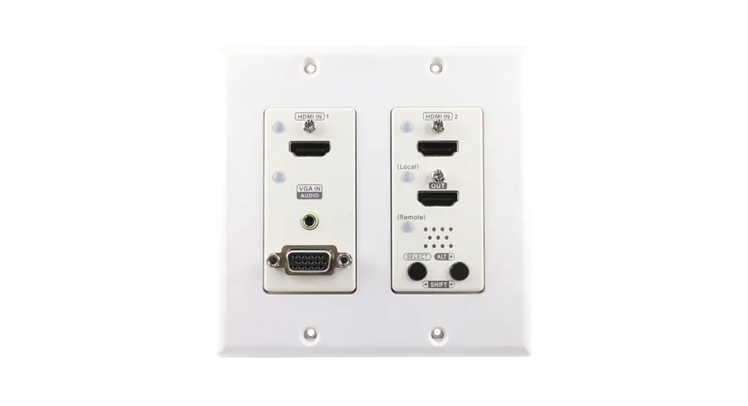 Vigillink Vlwp-3hvg-tr 18g, 3x1 2xhdmi/vga Wall Plate W/auto Switching User Manual
