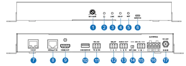 VigilLink VLWP 3HVG TR 18G 3x1 2xHDMI VGA Wall Plate w Auto Switching - fig 2