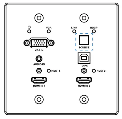 VigilLink VLWP 3HVG TR 18G 3x1 2xHDMI VGA Wall Plate w Auto Switching - fig 29