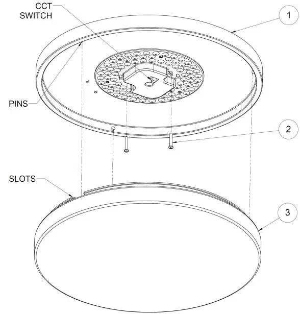 AFX OSCF11LAJD1SN LED Indoor Luminaires Ceiling Mount - Assembly Instructions