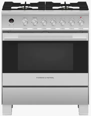 FISHER PAYKEL OR30SDG6X1 Dual Fuel Range 30 Inch, Selfcleaning